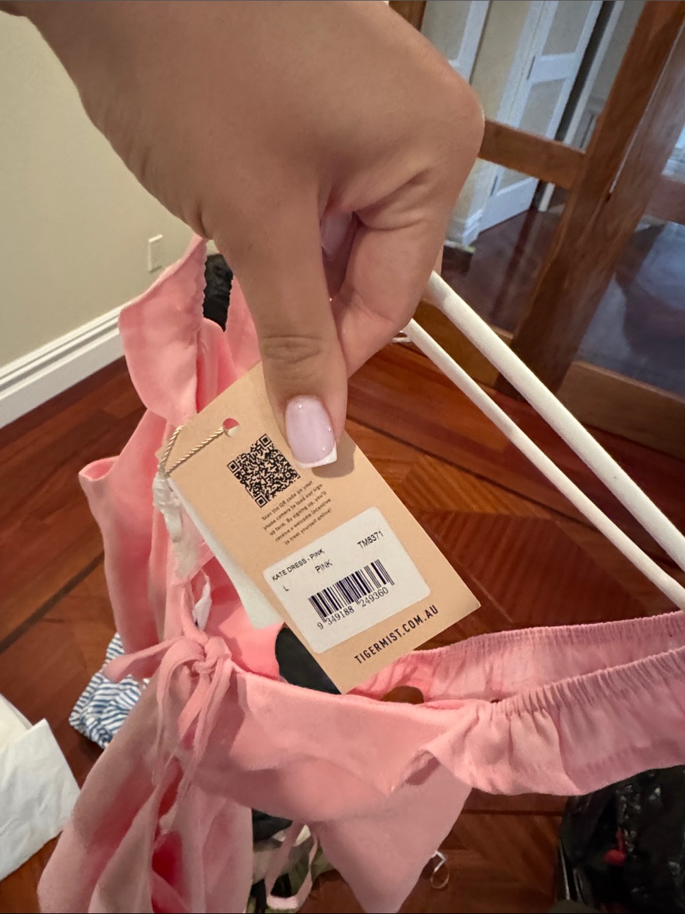 Tiger Mist Pink Ruffle-Trim Mini Dress - Picture 2 of 2